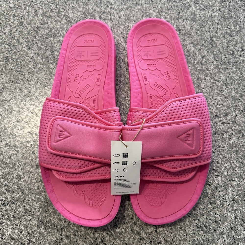 Adidas Boost Slides Mens 9 Humanrace HU Pharrell Williams Solar Pink FV7289